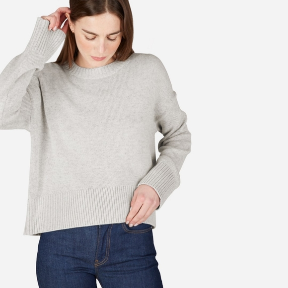 Everlane Sweaters - EVERLANE Soft Cotton Square Crew-L